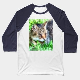 Cats - Tabby Cat Closeup Baseball T-Shirt